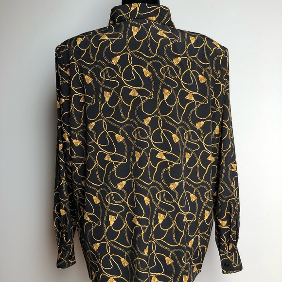 Vintage Gold Ropes & Chains Button Up - Picture 5 of 8